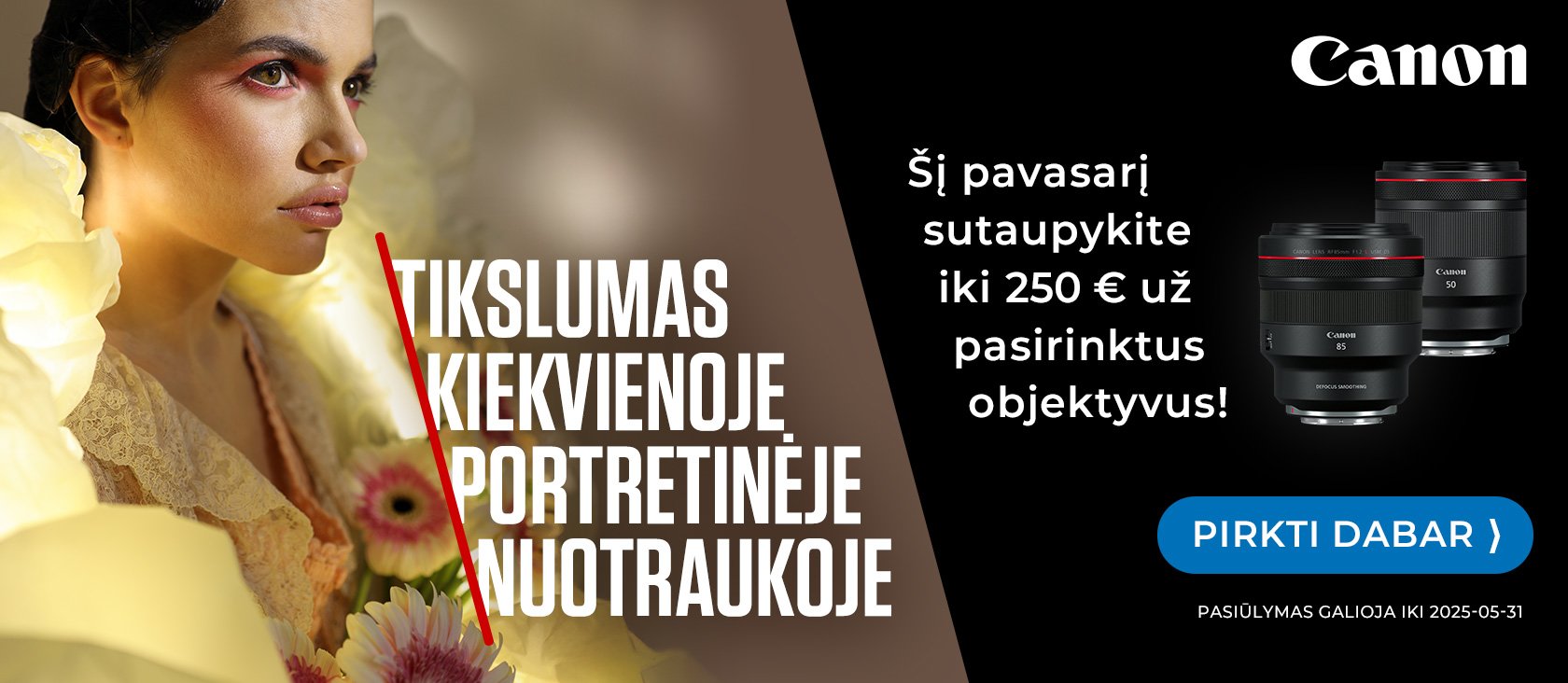 Nuolaidos Canon RF portretiniams objektyvams