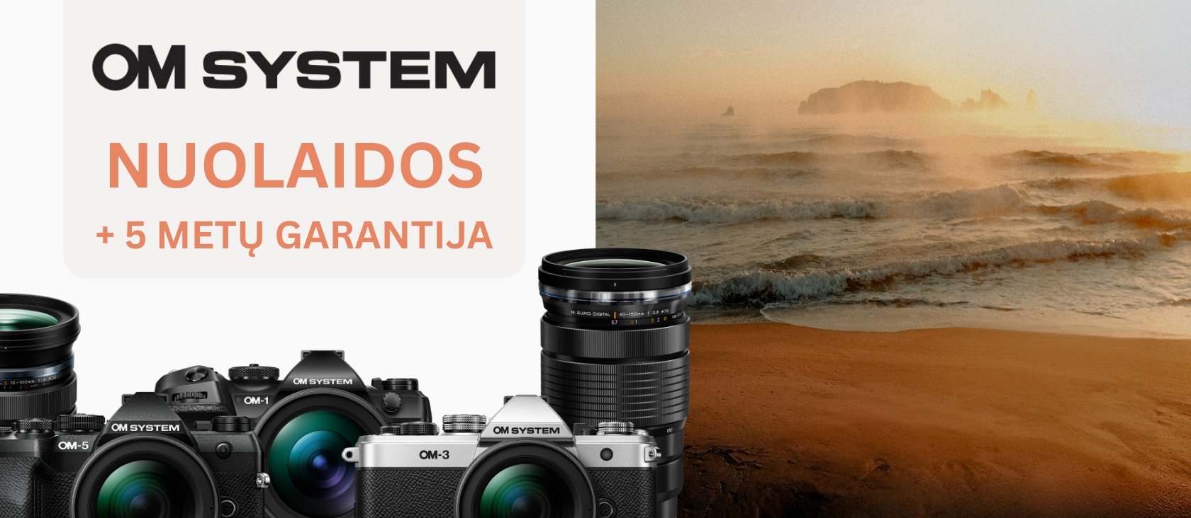 🎯📷 OM System NUOLAIDOS + 5 metų garantija ✅