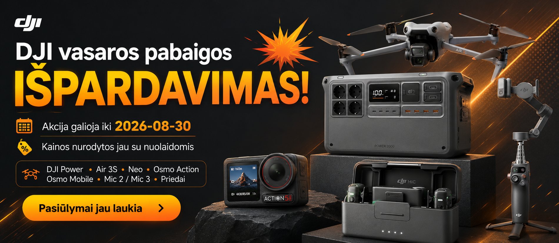 💥 DJI vasaros pabaigos išpardavimas 💥