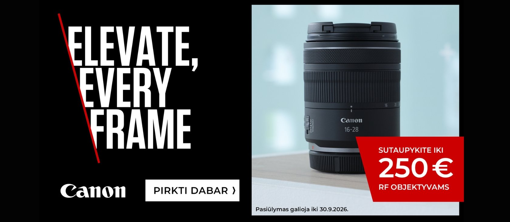 📸 Canon RF objektyvai – PIGIAU! Tik iki 09.30