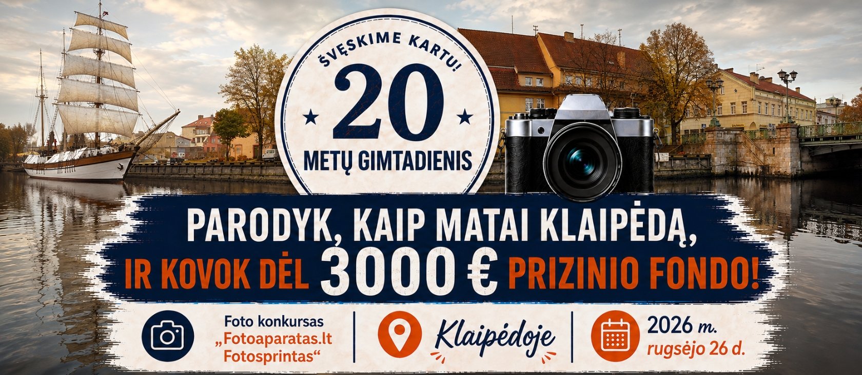 🎉 „Fotoaparatas.lt“ švenčia 20 metų gimtadienį! 🎁 Prizinis fondas – net 3000 €