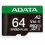 Adata microSD Speed Plus card 64GB UHS1 U3 V30 A2 160/140 MB/s