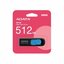 ADATA AUV128 512GB USB Flash Drive, Black/Blue ADATA