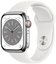 Apple Watch 8 GPS + Cellular 41mm Stainless Steel Sport Band, silver/white (MNJ53EL/A)