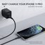 AUKEY Cable CB-CL03 Black nylon Lightning-USB C | 2m | USB Power Delivery USB-PD | certificate MFi Apple