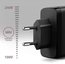 AXAGON ACU-DPQ100 GaN Wall charger 100W, 3x port (USB-A + dual USB-C), PD3.0/PPS/QC4+/Apple