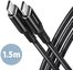 AXAGON Data and charging cable, 1.5 m | BUCM-CM15AB | USB Type C to USB Type C