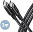 AXAGON Data and charging cable, 3 m | BUCM-CM30AB | USB Type C to USB Type C