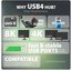 AXAGON HMC-U4 USB hub 12in1 40Gbps LAN HDMI DP PD