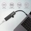 AXAGON Network card HMC-GL3A 3x USB-A + GLAN, USB 3.2 Gen 1 hub, metal, 20cm USB-C cable