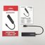 AXAGON Network card HMC-GL3A 3x USB-A + GLAN, USB 3.2 Gen 1 hub, metal, 20cm USB-C cable