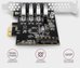 AXAGON PCI-Express card with four external USB 3.2 Gen1 ports with dual power | PCEU-43RS