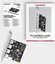 AXAGON PCI-Express card with four external USB-A 5Gbps ports | PCEU-430RS