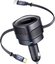 Baseus Enjoyment Max car charger with USB-C+Lightning cables 60W Black