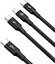 Baseus Baseus Rapid Series 3-in-1 1.5 m 20W USB-C to LightningSeries 3-in-1 cable USB-C For M+L+T 20W 1.5m Black