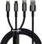 BASEUS Tungsten Gold One-for-three Fast Charging Black