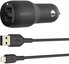 Belkin USB-A Car Charger 24W 1m Lightning-Cable CCD001bt1MBK