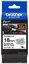 Brother TZ-EFX241, 18mm black on white flexible tape