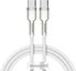 Cable USB-C to USB-C Baseus Cafule, 100W, 1m (white)