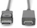 Digitus Adapter cable Displayport 1.2 with interlock 4K 60Hz UHD Typ DP/HDMI A M/M black 3m
