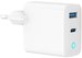 Gembird GaN USB-A USB-C Charger LED 65W PD QC3.0 white