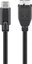 Goobay 67995 USB-C to micro-B 3.0 cable Round cable, SuperSpeed data transfer - The USB-C cable supports data transfer rates up to 5 Gbps - 10 times faster than USB 2.0; Quick charge function - USB-C charging cable for super-fast synchronisation and charging of USB-C enabled devices with a power of up to 15 W., 0.6 m, USB-C (male), micro-B 3.0, Black