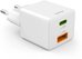 00201991 Fast Charger 1x USB-C 1x USB-A, Mini Charger, PD, 20W, White