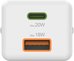00201991 Fast Charger 1x USB-C 1x USB-A, Mini Charger, PD, 20W, White