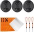 K&F Concept K&F 77MM Lens Caps Kit with K&F LOGO caps*3+Anti-lost rope*3+vacuum cleaning cloth*3