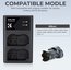 K&F Concept K&F EN-EL15 Digital Camera Dual Channel Charger with type c Charging Cable
