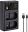K&F Concept K&F EN-EL15 Digital Camera Dual Channel Charger with type c Charging Cable