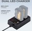 K&F Concept K&F LPE6NH Digital Camera Dual Channel Charger with type c Charging Cable