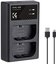 K&F Concept K&F LPE6NH Digital Camera Dual Channel Charger with type c Charging Cable