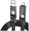 Blitzwolf BW-HDC7 4-in-1 USB+C+Lightning cable 240W 1.2m (black)