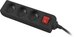 Lanberg Power strip 1.5m, black, 3 sockets, with switch, cable made of solid copper