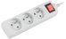 Lanberg Power strip 1.5m, white, 3 sockets, with switch, cable made of solid copper
