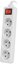 Lanberg Power strip 1.5m, white, 4 sockets, with switch, cable made of solid copper