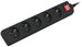 Lanberg Power strip 3m, black, 5 sockets, with switch, cable made of solid copper
