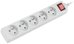Lanberg Power strip 3m, white, 5 sockets, with switch, cable made of solid copper