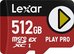 Lexar microSDXC Express PLAY Pro Express 7.1, R900/W600 C10 U3 UHS-I (V30) 512GB