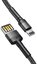 Lightning USB cable (reversible) Baseus Cafule 2.4A 1m (gray-black)