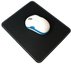 Mousepad in leather design Black