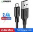 Micro USB cable UGREEN QC 3.0 2.4A 1.5m (white)