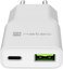 Natec Ribera USB Charger Gan Slim USB 1X USB-A + 1X USB-C 20W | NUC-2376