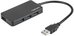 Natec USB 3.0 HUB, Moth, 4-Port, Black