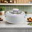 Nayasa casserole with glass lid Coral 2L, white