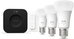 Philips Hue Starter set: 3 smart E27 bulbs, dimmer switch, Hue Bridge Pro | E27 | White and colored light