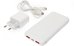 Platinet power bank + USB charger 10000mAh Kit PMPB10SETW, white