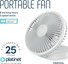 Platinet rechargeable fan PRDF0396 2400mAh (46053)