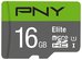 PNY Memory card microSDHC Elite 16GB P-SDU16GU185GW-GE
